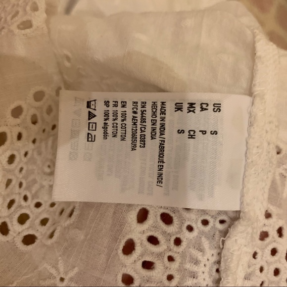 White eyelet off the shoulder top - Picture 4 of 4